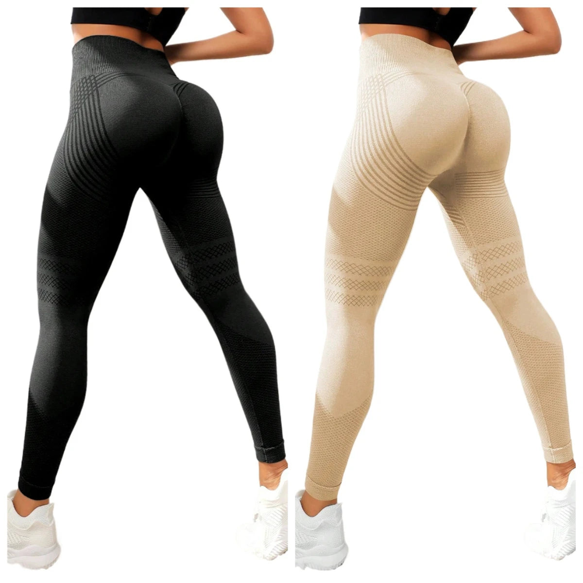 Sculpting Seamless Booty Lift Leggings - High Waisted Gym Tights.