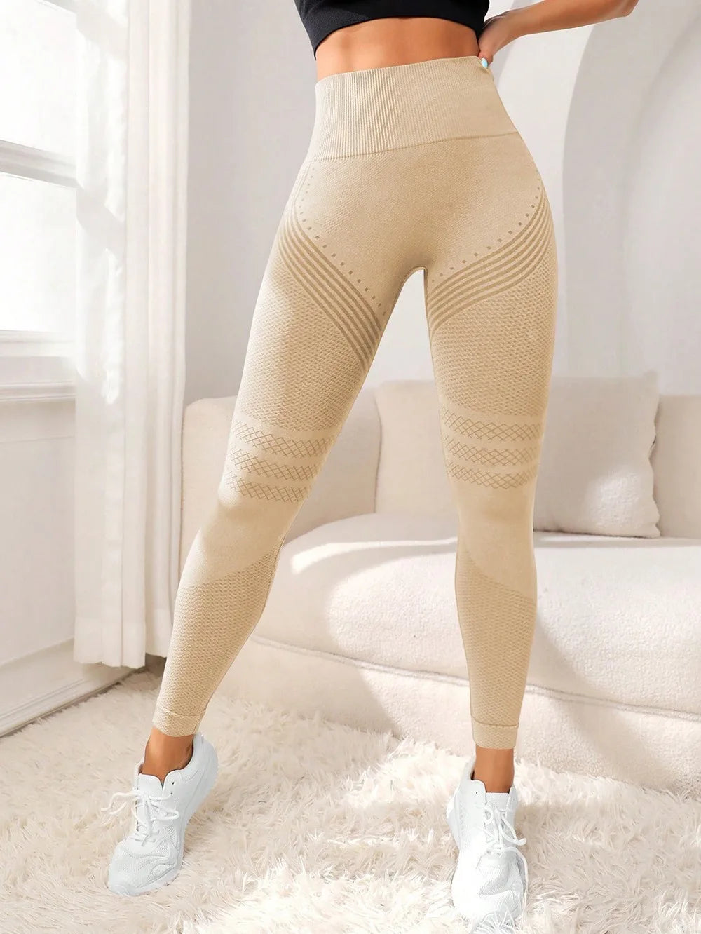 Sculpting Seamless Booty Lift Leggings - High Waisted Gym Tights.
