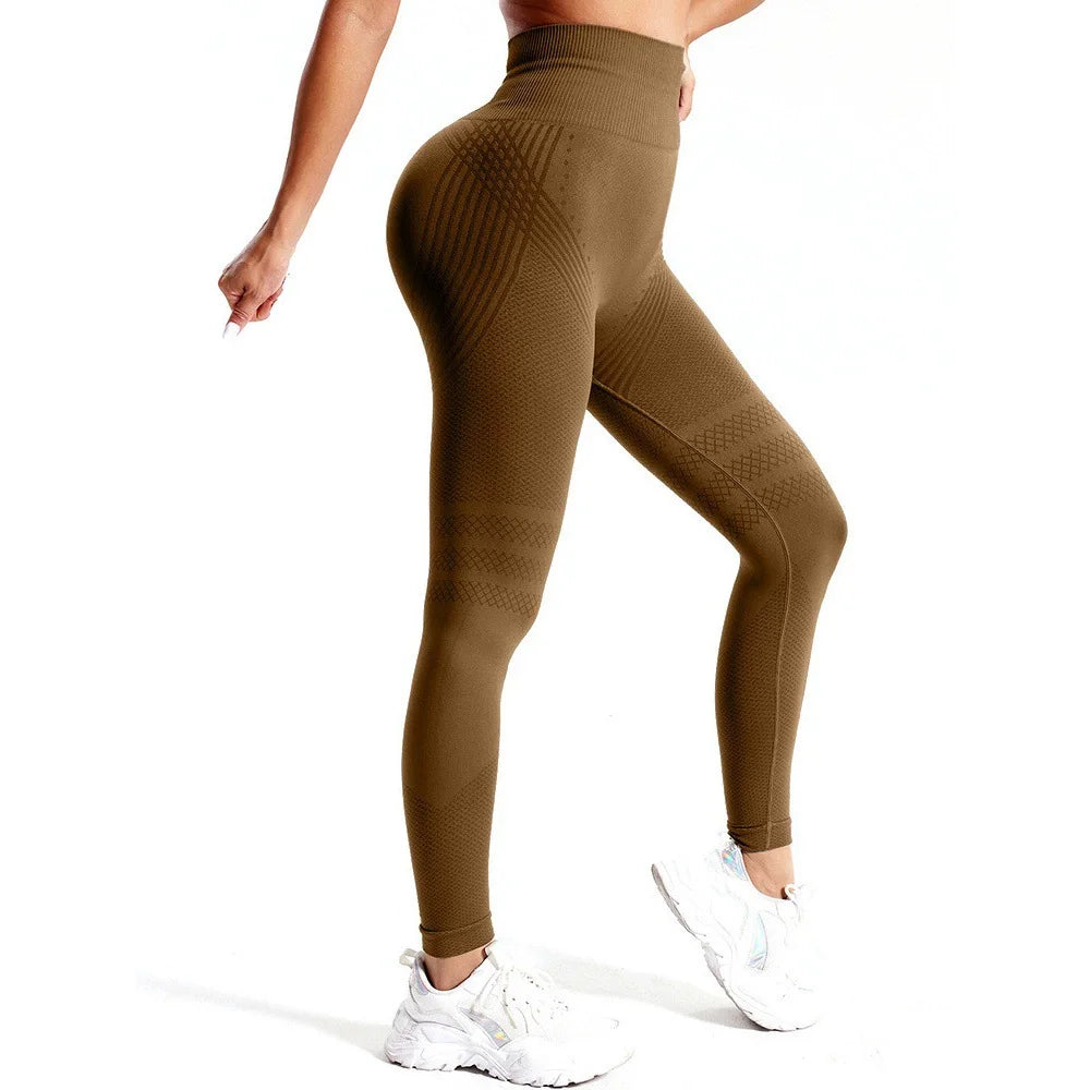 Sculpting Seamless Booty Lift Leggings - High Waisted Gym Tights.