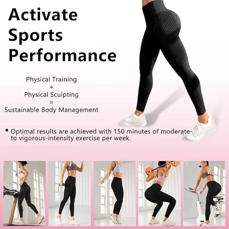 Sculpting Seamless Booty Lift Leggings - High Waisted Gym Tights.