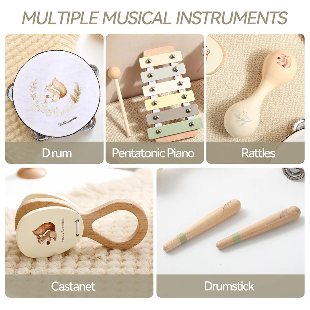 Montessori Musical Instrument Set for Auditory Development