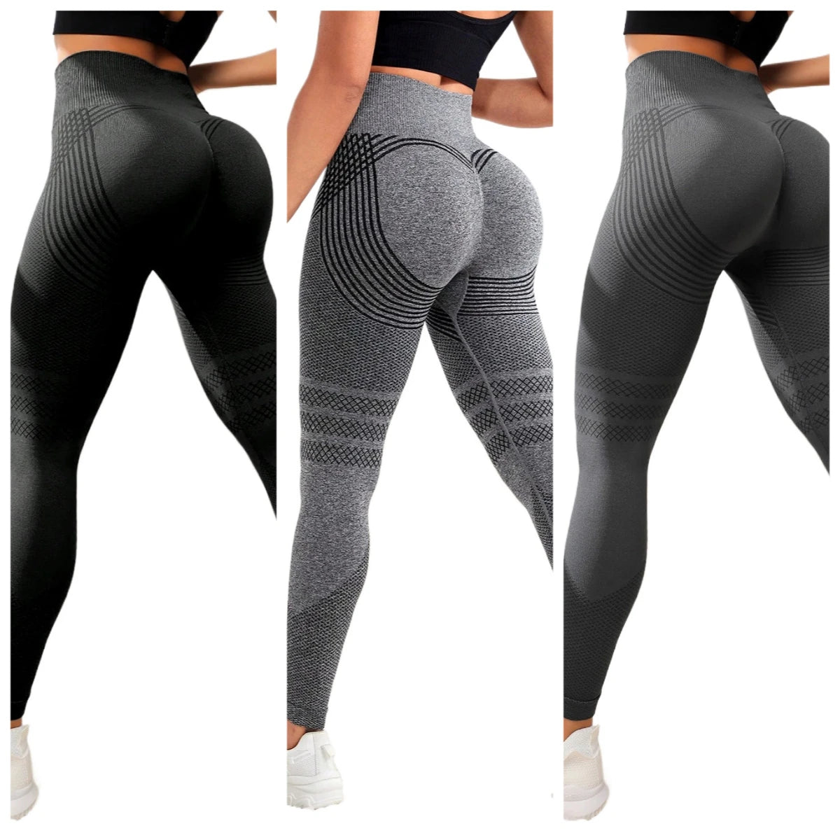 Sculpting Seamless Booty Lift Leggings - High Waisted Gym Tights.
